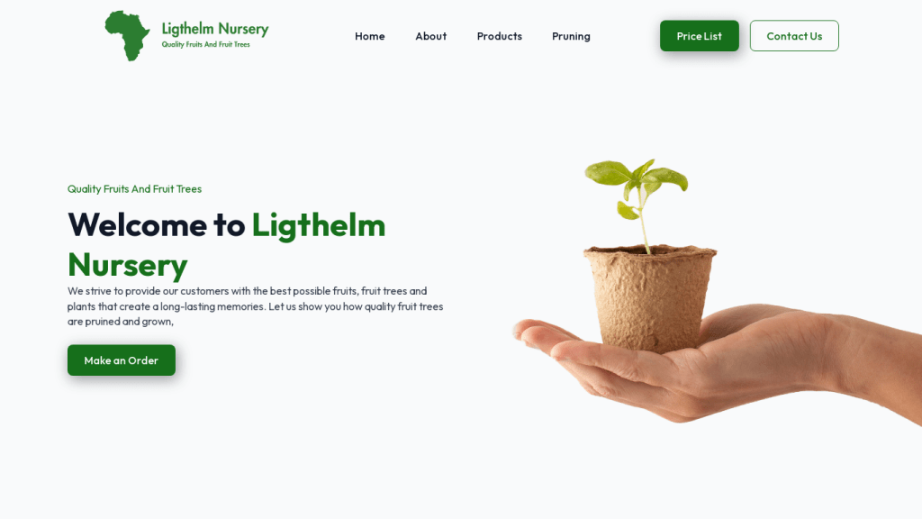 Ligthelm Nursery Website Design